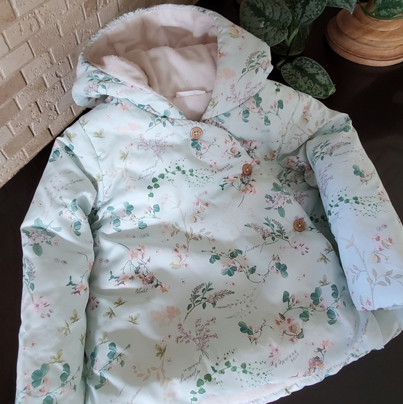 Spring/Fall toddler jacket and natural fur merino wool hat - Picture 3 of 9